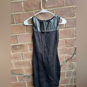 Black with Leather Detailing Aqua Dress